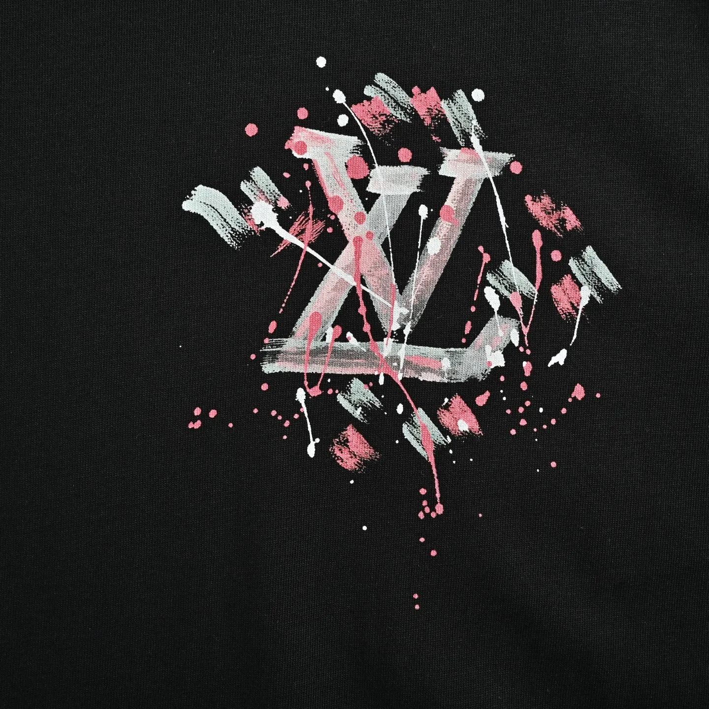 Louis Vuitton/Louis Vuitton logo graffiti hand-painted short sleeves